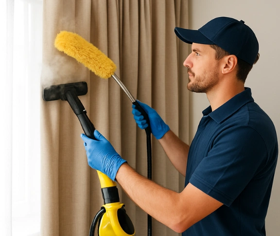 Trusted curtain steam cleaning technician Matty Curtain Cleaning batesford-vic QLD